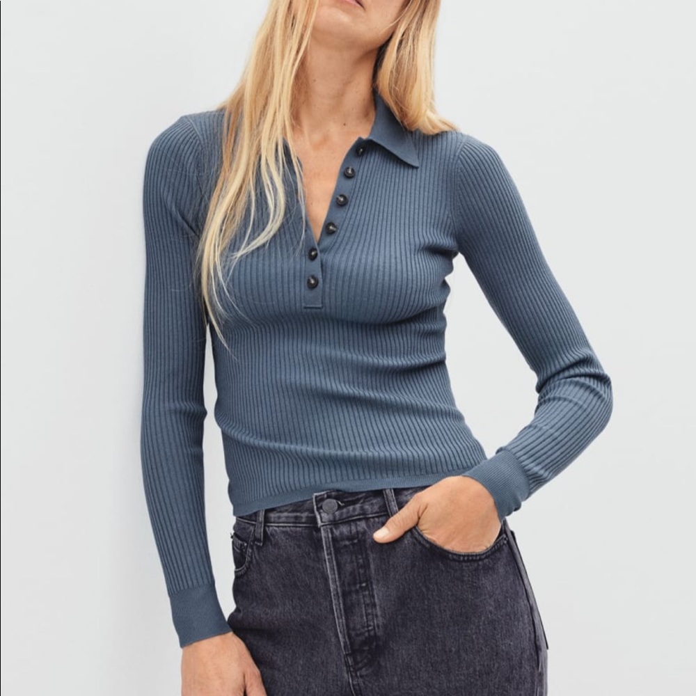 NWT Everlane Periwinkle ribbed sweater